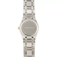 Personalized Dial Womens Diamond-Accent Two-Tone Bracelet Watch