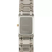 Personalized Dial Mens Diamond-Accent Square Two-Tone Watch