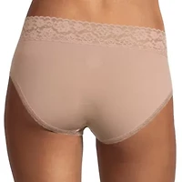 Arizona Body Cotton with Lace Hipster Panty