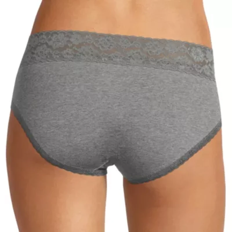 Arizona Body Cotton with Lace Hipster Panty