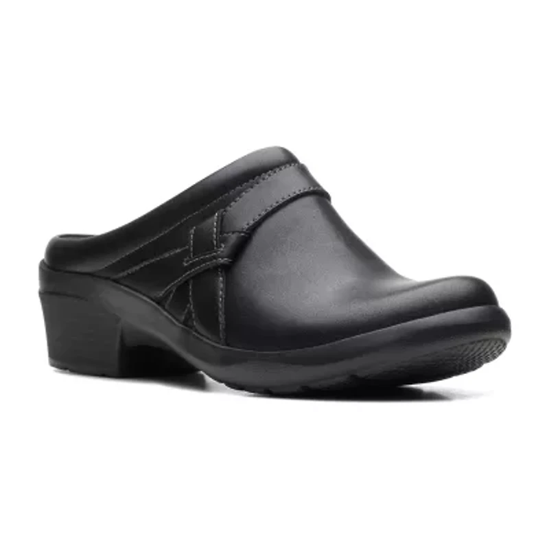 Clarks Angie Mist Womens Round Closed Toe Clogs