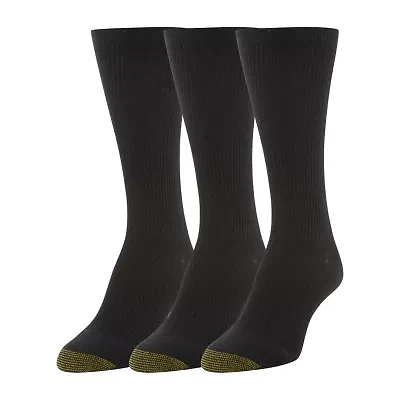Gold Toe Non-Binding Wellness Womens 3 Pair Crew Socks