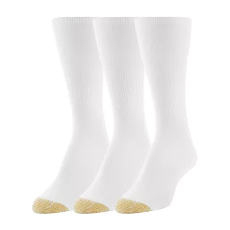 Gold Toe Non-Binding Wellness Womens 3 Pair Crew Socks