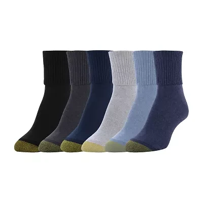 Gold Toe Womens 6 Pair Plus Tall Turncuff Socks