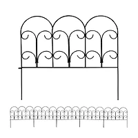 Net Health Shops Border Fence Panels 5-Piece Metal Yard Stake