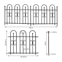 Net Health Shops Border Fence Panels Metal 2-pc. Garden Trellis