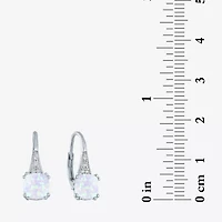 Gemstone Sterling Silver Cushion Drop Earrings