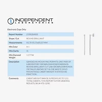 (H-I / I1) 1 CT.T.W. Lab-Grown Diamond 10K White Gold Drop Earrings