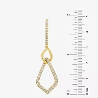 (G / Si2) Womens 1 CT. T.W. Lab Grown White Diamond 10K Gold Drop Earrings