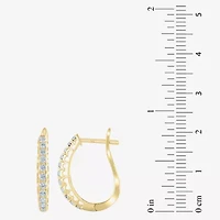 Womens 1/2 CT. T.W. Natural White Diamond 14K Gold 20.1mm Hoop Earrings