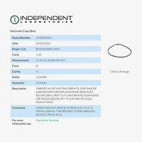 (H / I1) 1 CT.T.W. Lab-Grown Diamond 10K White Gold Tennis Bracelet