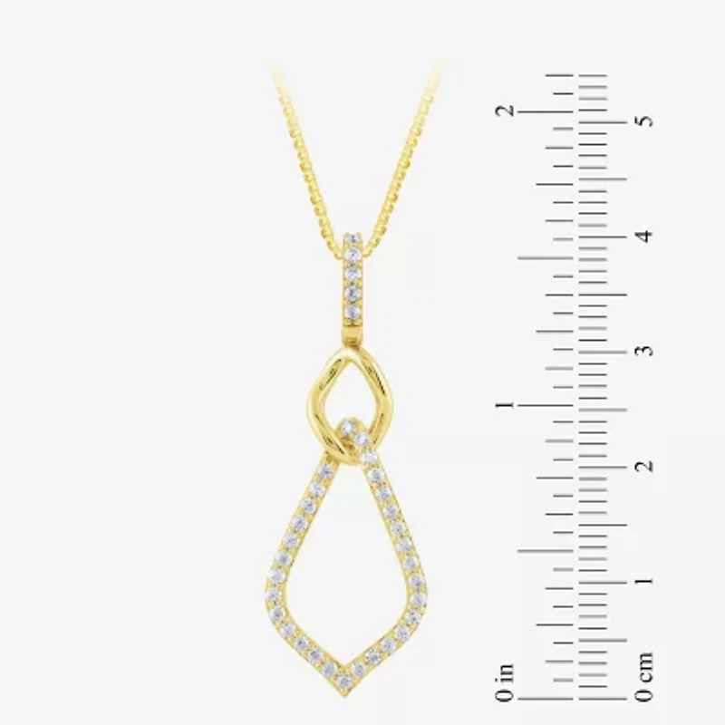 (G / Si2) Womens 1/2 CT. T.W. Lab Grown White Diamond 10K Gold 18 Inch Pendant Necklace