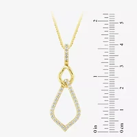 (G / Si2) Womens 1/2 CT. T.W. Lab Grown White Diamond 10K Gold 18 Inch Pendant Necklace