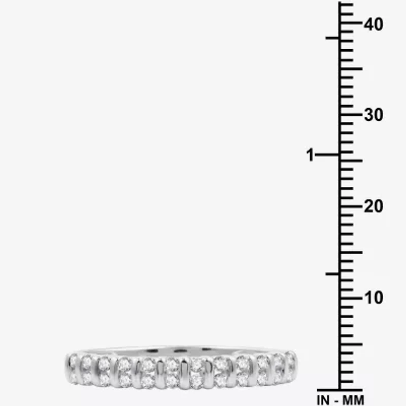 I Said Yes (H-I / I1) Womens 1/4 CT. T.W. Lab Grown White Diamond Sterling Silver Anniversary Wedding Band