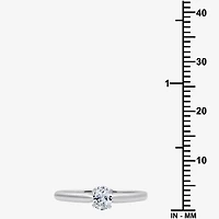 I Said Yes (H-I / Si2-I1) Womens 1/4 CT. Lab Grown White Diamond Sterling Silver Oval Solitaire Engagement Ring