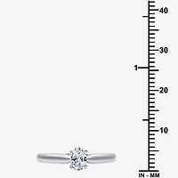 I Said Yes (H-I / Si2-I1) Womens 1/ CT. Lab Grown White Diamond Sterling Silver Oval Solitaire Engagement Ring