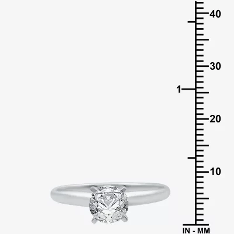 (F / VS2) Womens 1 CT. Lab-Grown White Diamond 14K Gold Round Solitaire Engagement Ring