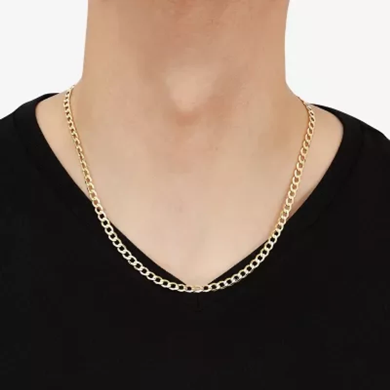 Made Italy Unisex Adult 18 - 22 Inch 10K Gold Link Necklace
