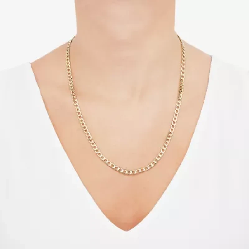 Made in Italy Unisex Adult 18 - 22 Inch 10K Gold Link Necklace