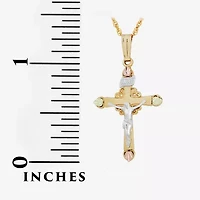 Crucifix Womens Sterling Silver Cross 18 Inch Pendant Necklace