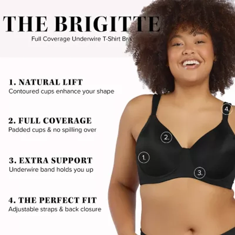 Leading Lady® Seamless Full Figure Padded Underwire T-Shirt Bra-5028