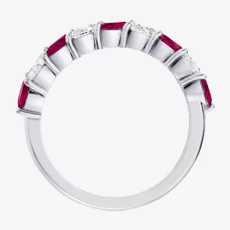 Womens 3/8 CT. T.W. Genuine Red Ruby 10K Gold Marquise Band