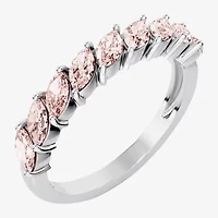 Womens 3/8 CT. T.W. Genuine Pink Morganite 10K Gold Marquise Band