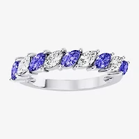 Womens 3/8 CT. T.W. Genuine Blue Tanzanite 10K Gold Marquise Band
