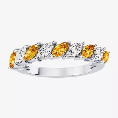 Womens 3/8 CT. T.W. Genuine Yellow Citrine 10K Gold Marquise Band