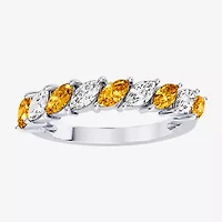 Womens 3/8 CT. T.W. Genuine Yellow Citrine 10K Gold Marquise Band