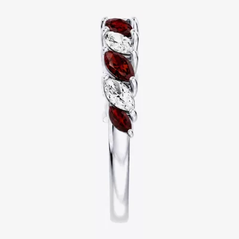 Womens 3/8 CT. T.W. Genuine Red Garnet 10K Gold Marquise Band