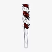 Womens 3/8 CT. T.W. Genuine Red Garnet 10K Gold Marquise Band