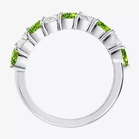 Womens 3/8 CT. T.W. Genuine Green Peridot 10K Gold Marquise Band