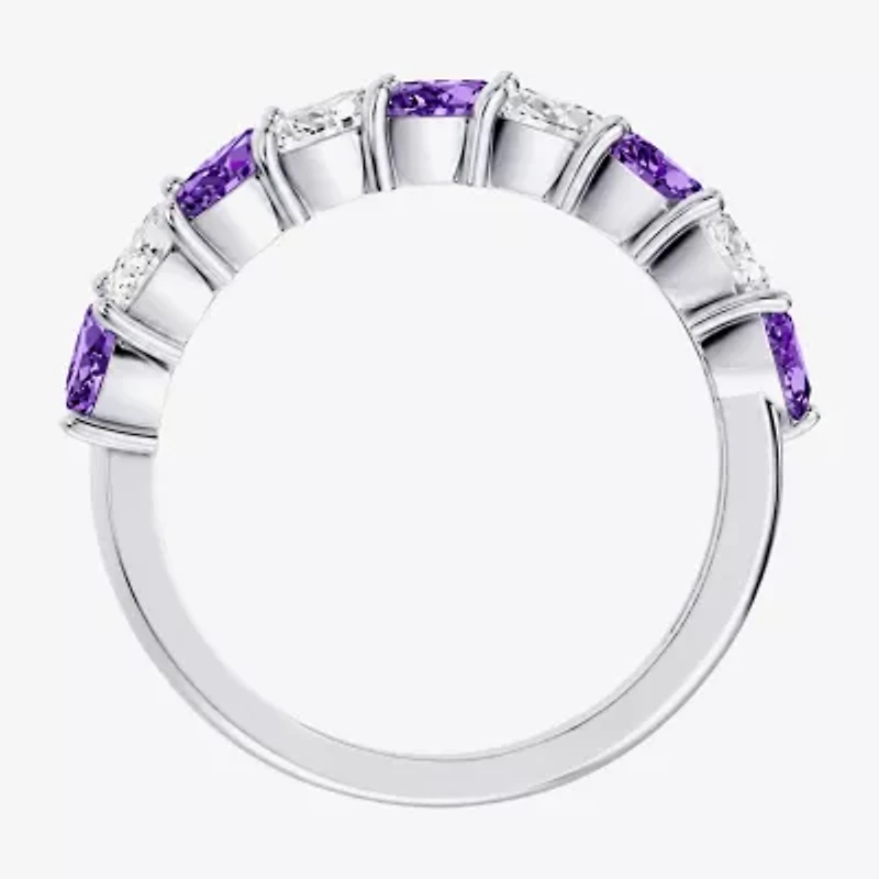 Womens 3/8 CT. T.W. Genuine Purple Amethyst 10K Gold Marquise Band