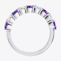 Womens 3/8 CT. T.W. Genuine Purple Amethyst 10K Gold Marquise Band