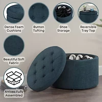 Designs4comfort Round Shoe Ottoman