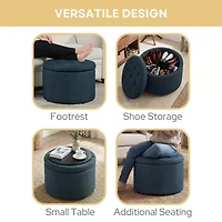 Designs4comfort Round Shoe Ottoman