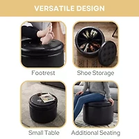 Designs4comfort Round Shoe Ottoman