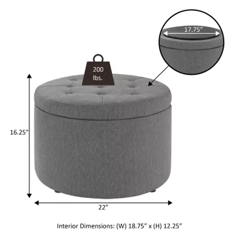 Designs4comfort Round Shoe Ottoman