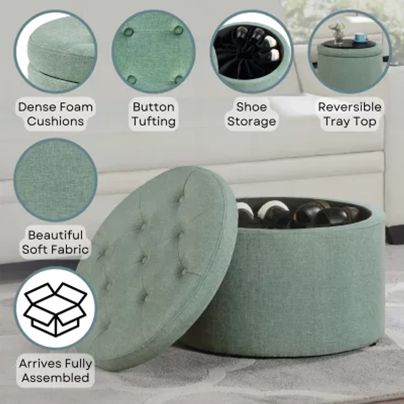 Designs4comfort Round Shoe Ottoman