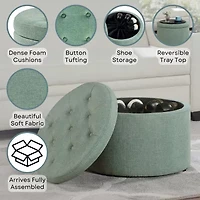 Designs4comfort Round Shoe Ottoman