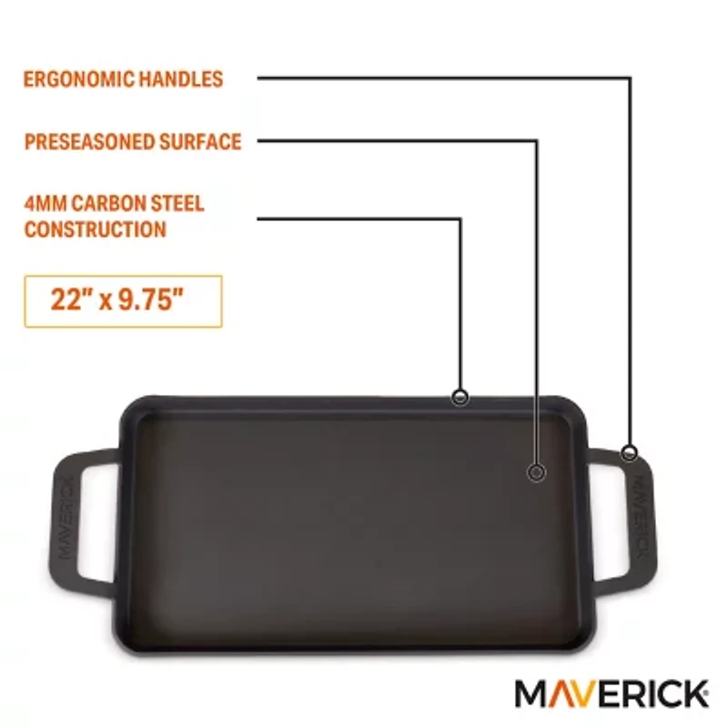 MAVERICK Pre-Seasoned 22" Grill Pan