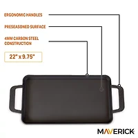 MAVERICK Pre-Seasoned 22" Grill Pan