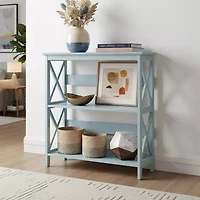 Oxford 3-Tier Bookcase Entryway Hall Table