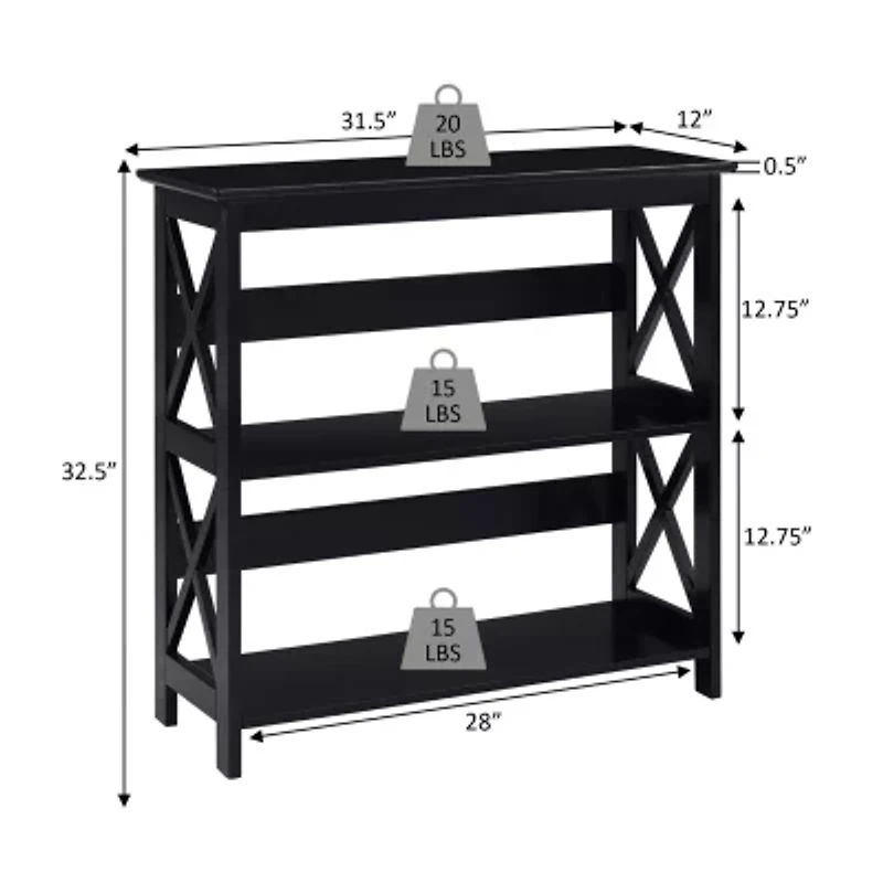 Oxford 3-Tier Bookcase