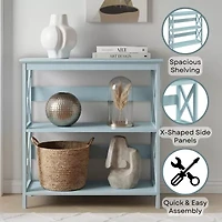 Oxford 3-Tier Bookcase Entryway Hall Table