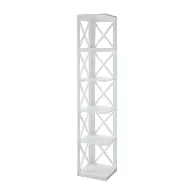 Oxford 5-Shelf Corner Bookcase