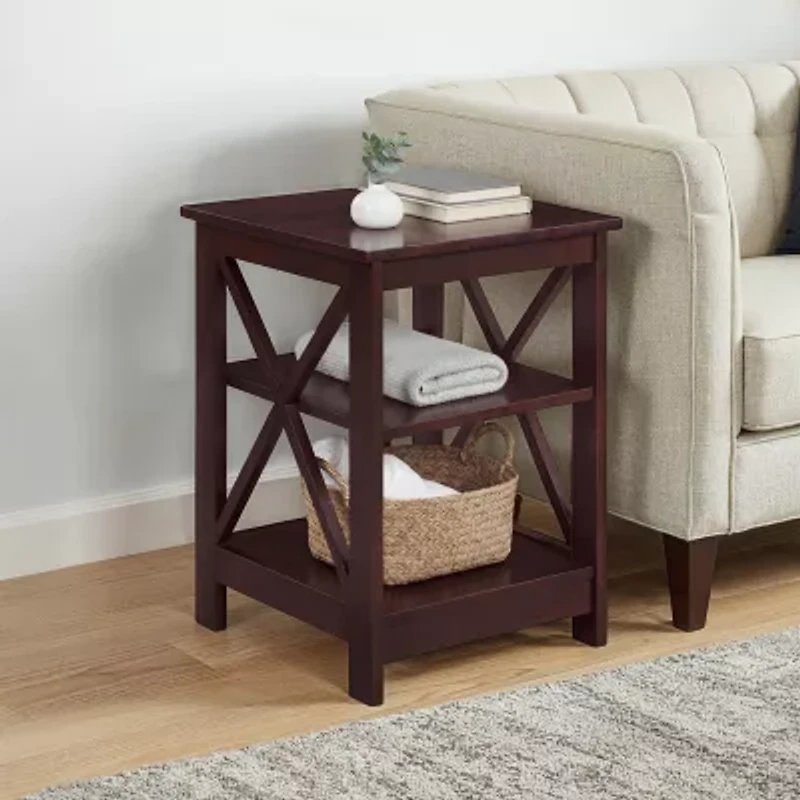 Oxford  End Table with Shelves