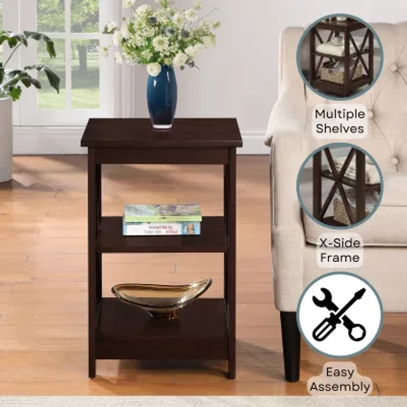 Oxford  End Table with Shelves