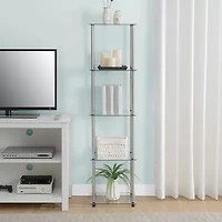 Convenience Concepts Designs2go Living Room Collection Glass End Table